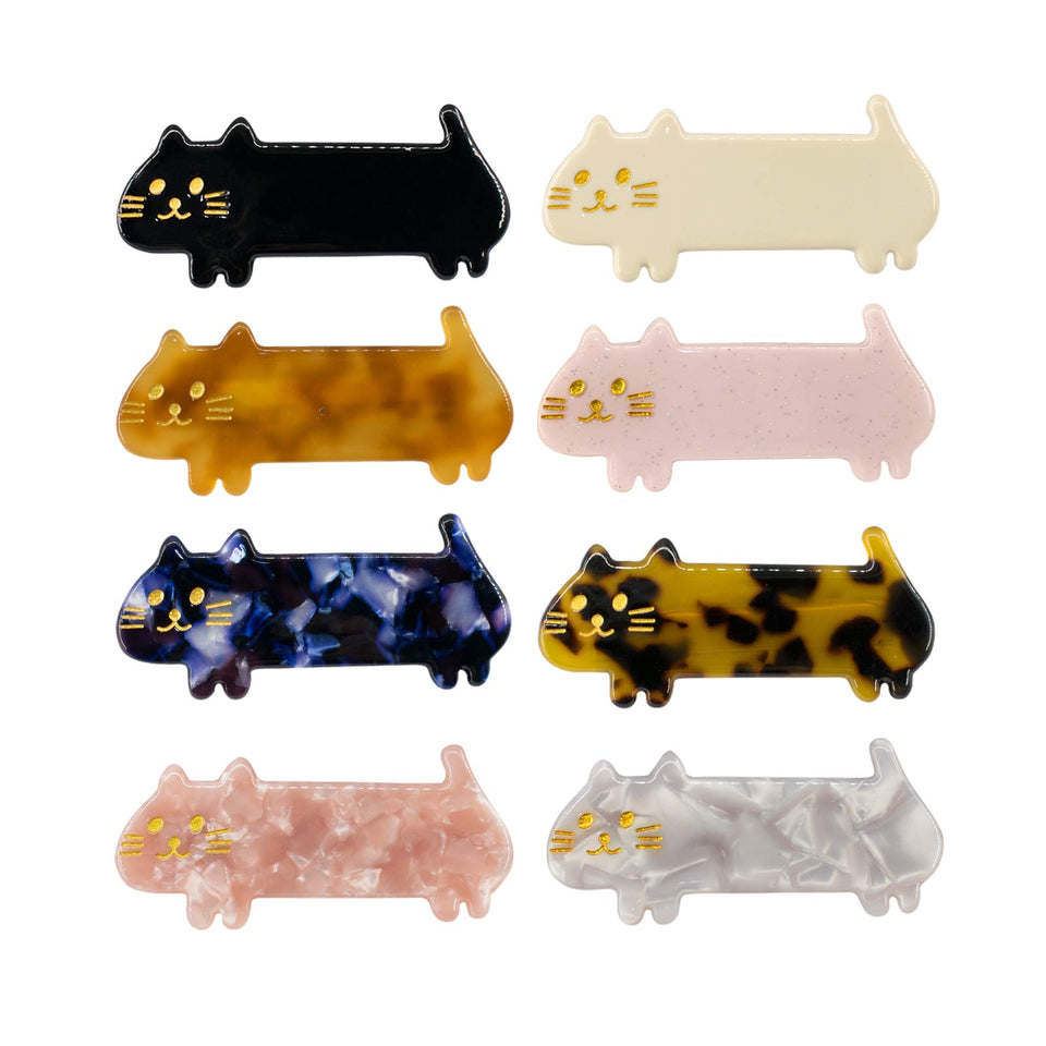 noonebutyou front view of 8 cat clips showing colors and packaging for gifting