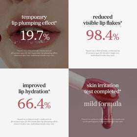 NOONI lip oil applied on lips demonstrating natural tint and plumping benefit