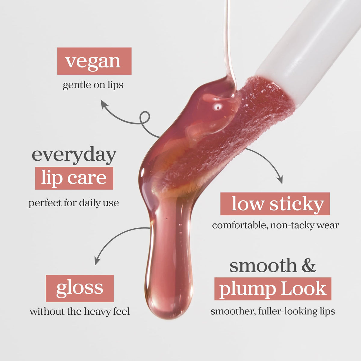 NOONI side-by-side matte vs gloss demo showing luminous finish benefit