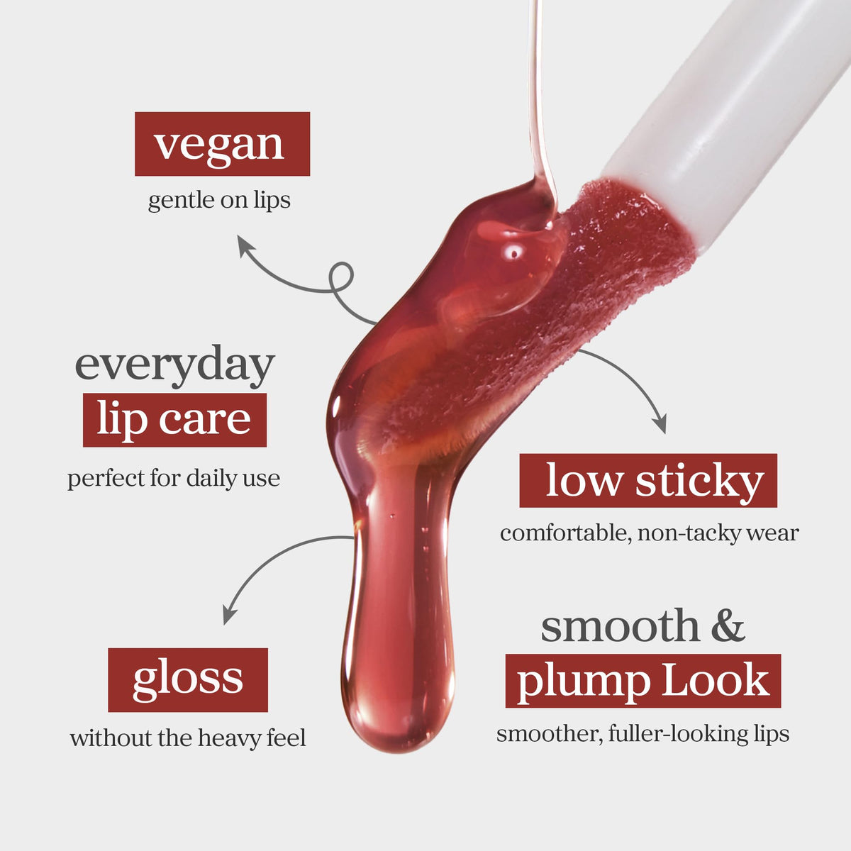 NOONI hand swatch of Applegoji showing buildable tint and dewy sheen