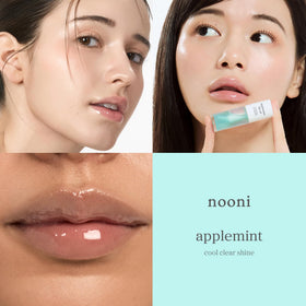 NOONI Applemint texture close-up revealing non-sticky, silky oil that hydrates