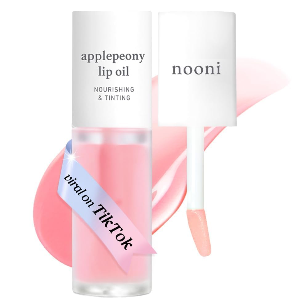 NOONI front packaging showing compact tinted lip oil and shade name