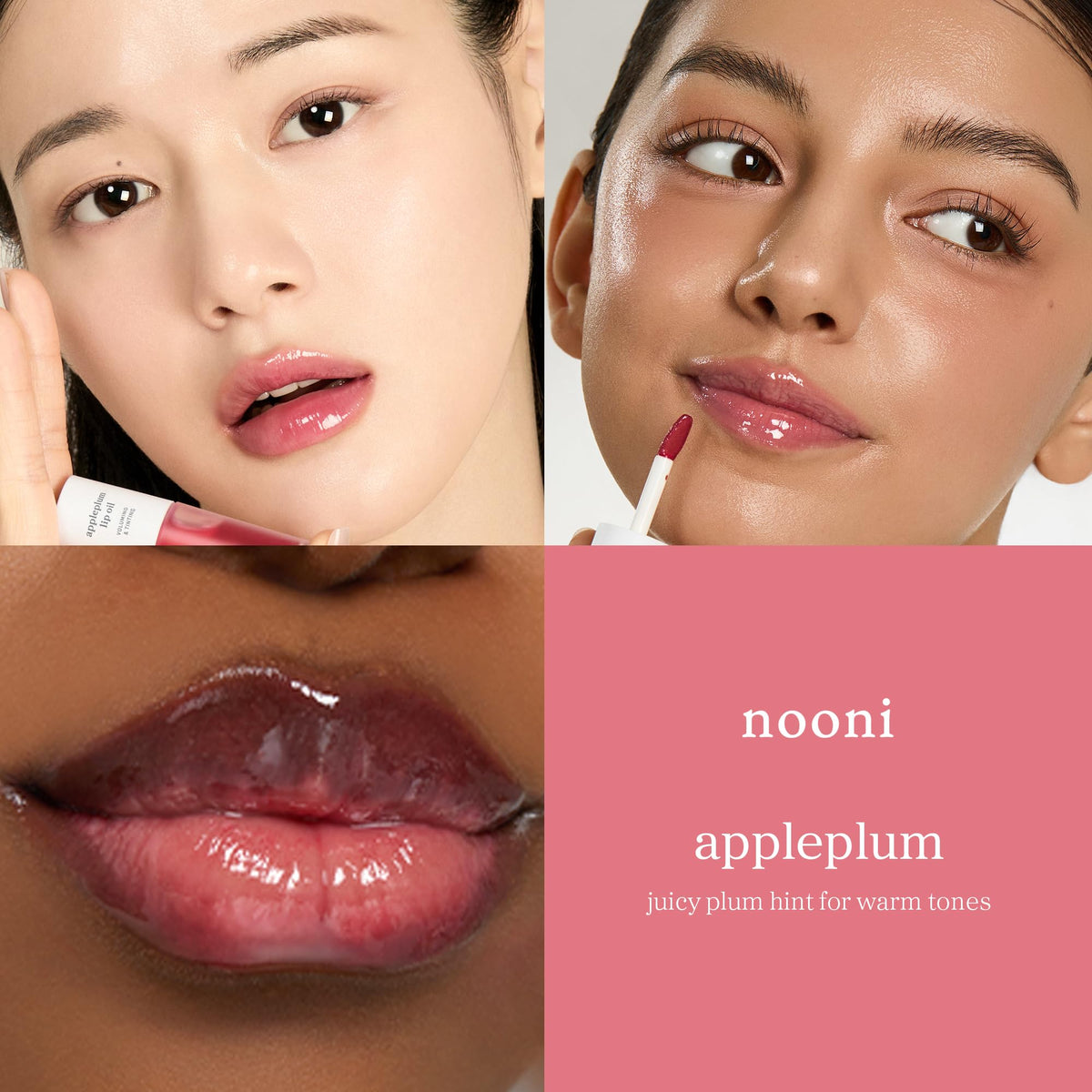 NOONI texture close-up revealing silky oil gloss for instant softness