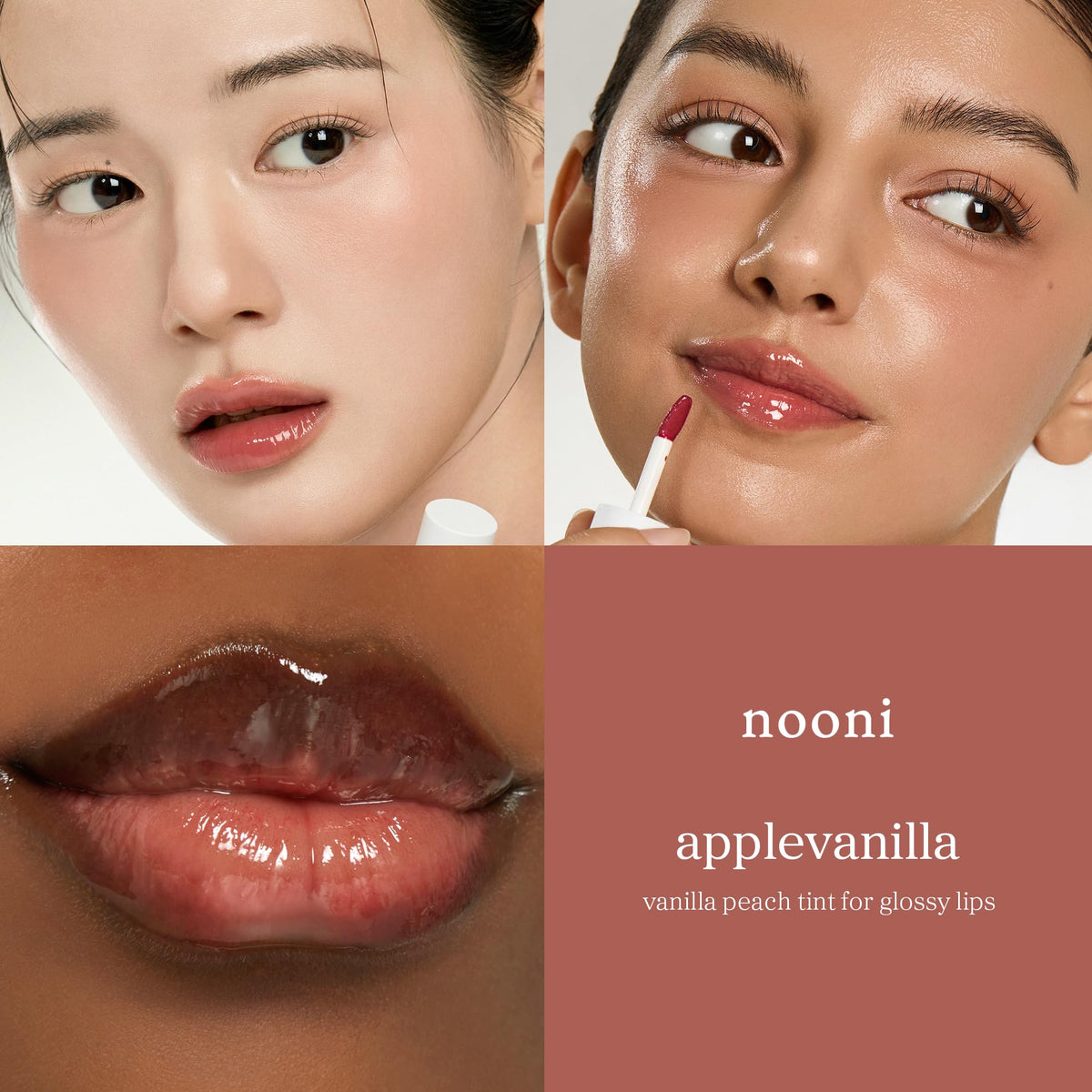 NOONI Applevanilla texture close-up highlighting silky oil finish and hydration