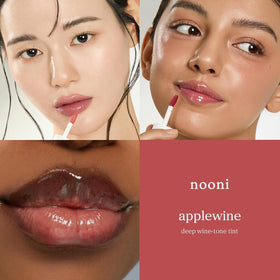 NOONI Applewine texture drop highlighting glossy, non-sticky finish