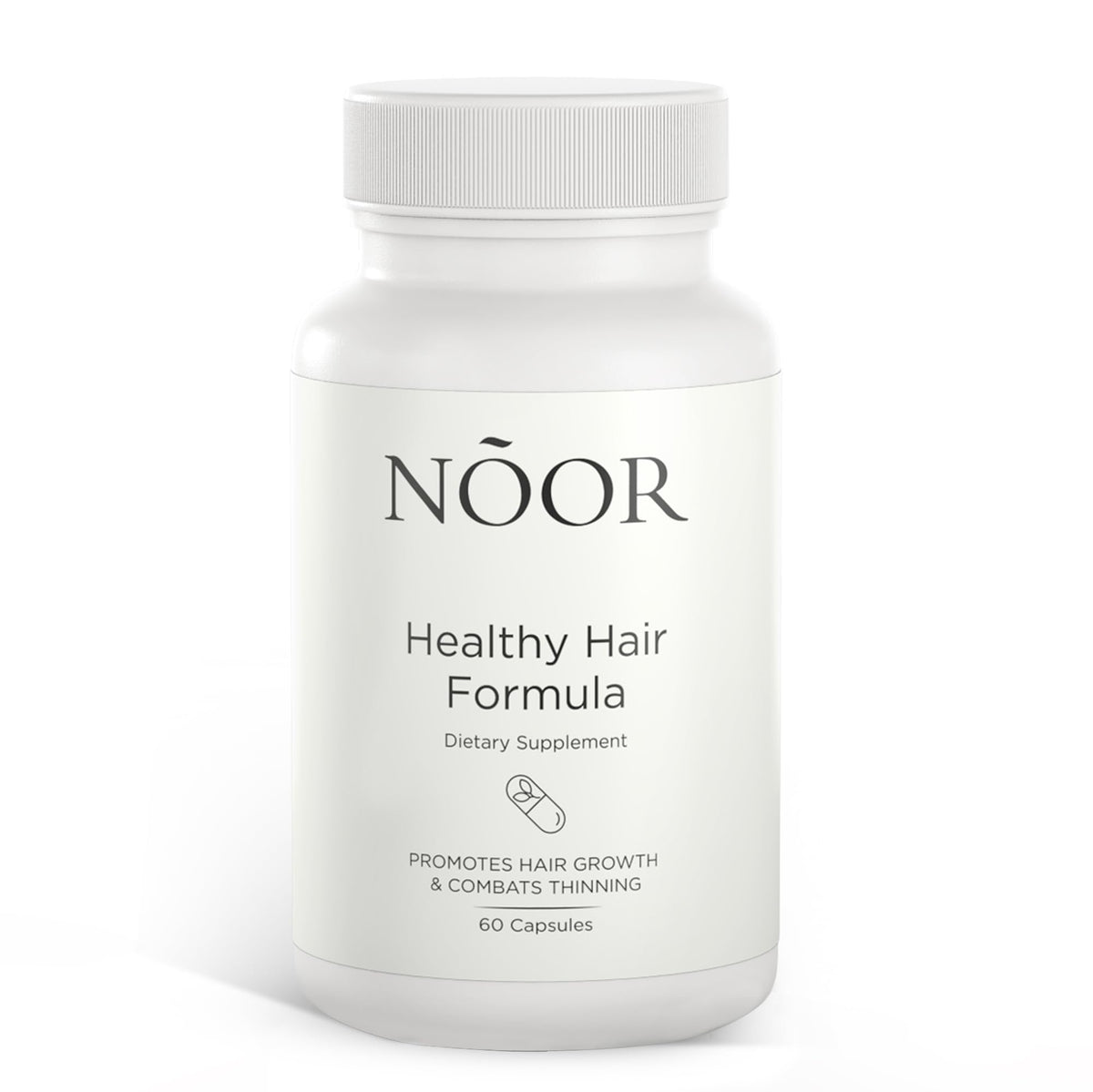 NOOR HAIR front packaging showing bottle and brand for easy identification and trust