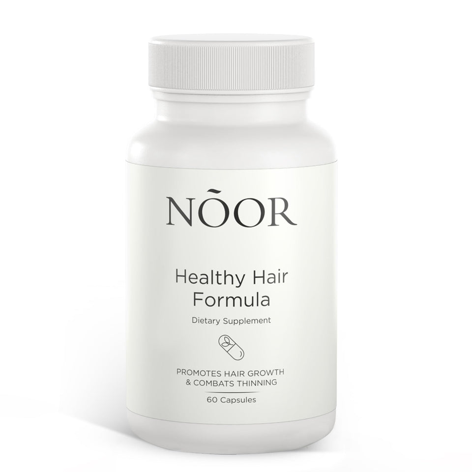 NOOR HAIR front packaging showing bottle and brand for easy identification and trust
