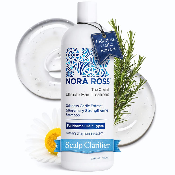 Nora Ross front bottle view showing 32oz clarifying shampoo for refreshed roots