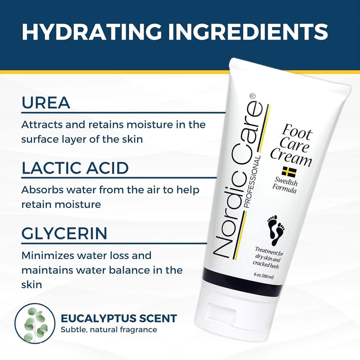 Nordic Care cream applied to hand demonstrating easy absorption and non-greasy feel