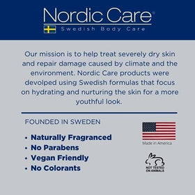 Nordic Care before and after foot comparison showing visible smoothness improvement