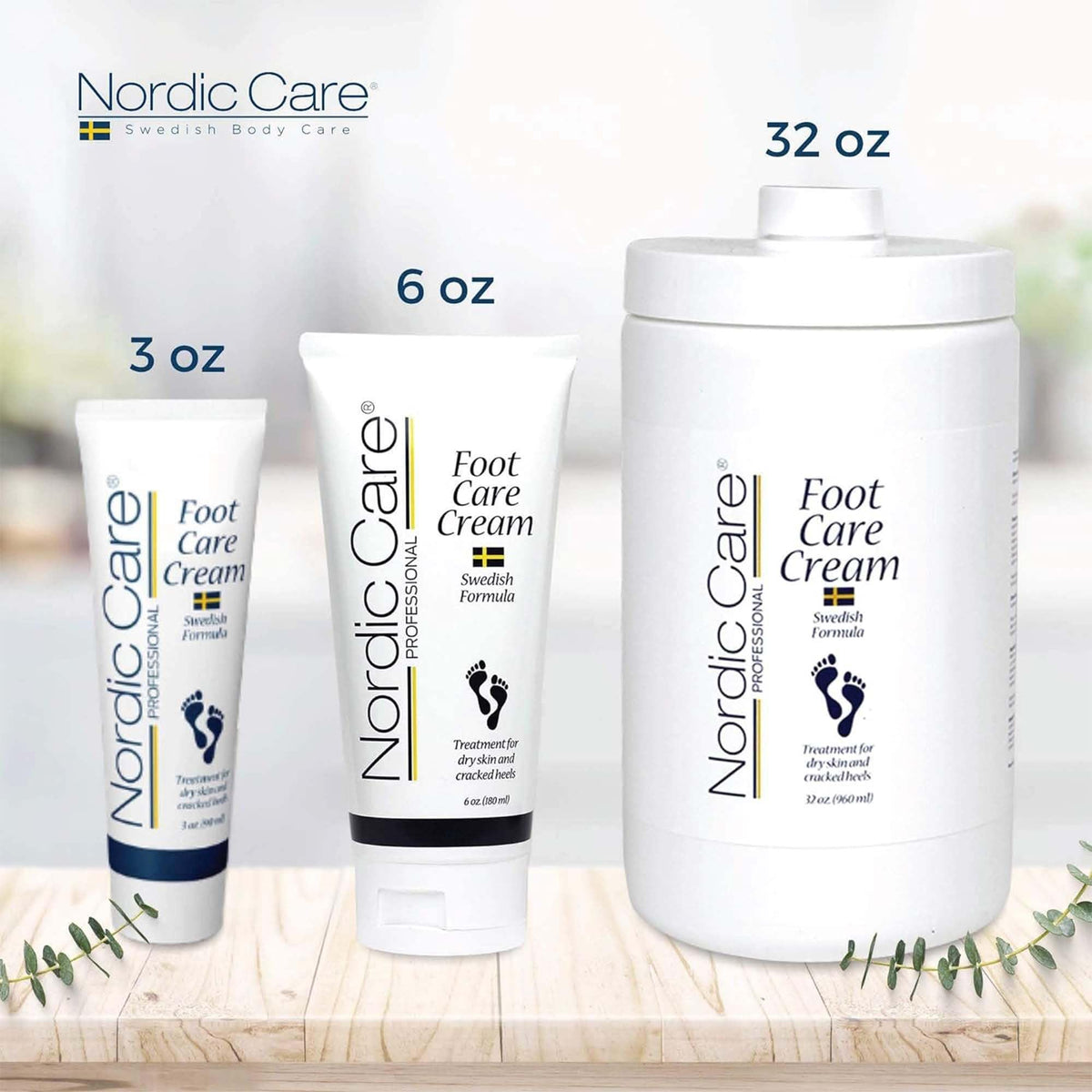 Nordic Care label close-up listing urea glycerin lactic acid and soothing oils