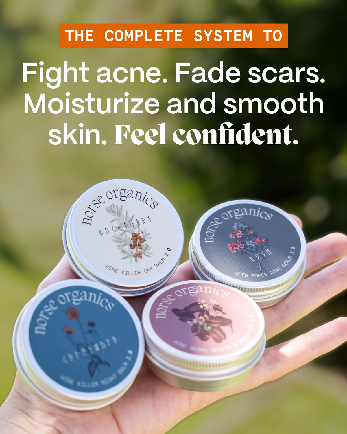 Norse Organics Day Balm close-up shows texture and quick-absorb benefit
