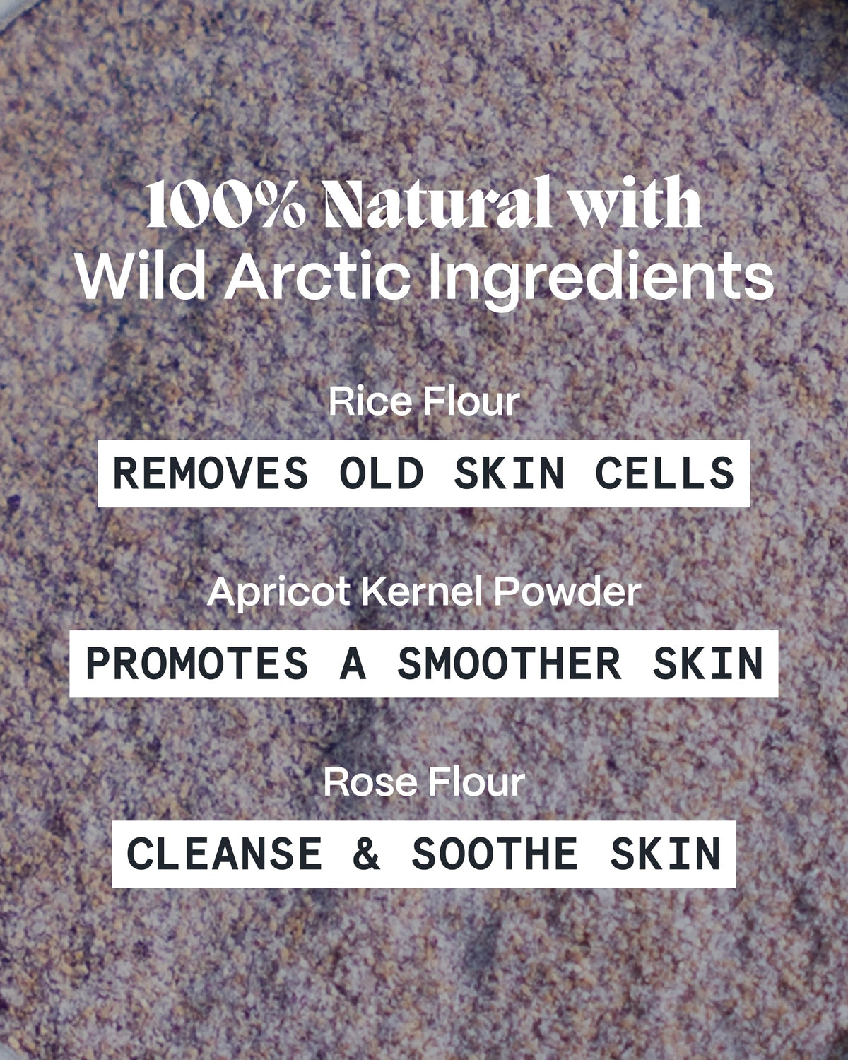 Norse Organics rose petals and botanicals highlighting soothing ingredients