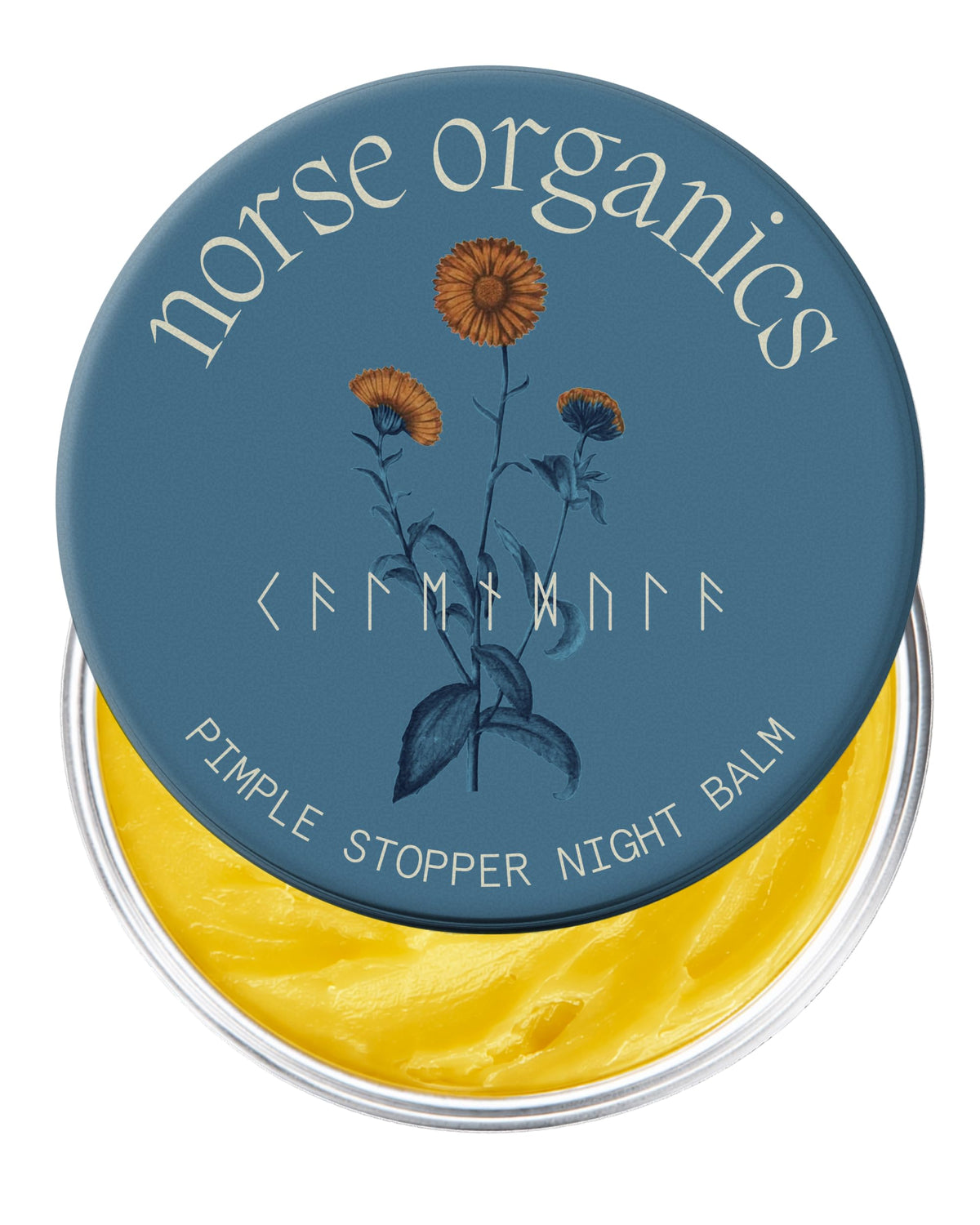 Norse Organics front packaging showing 1 oz balm for targeted overnight treatment