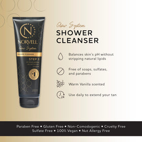 Norvell back label with ingredients and directions for gentle post-tan care