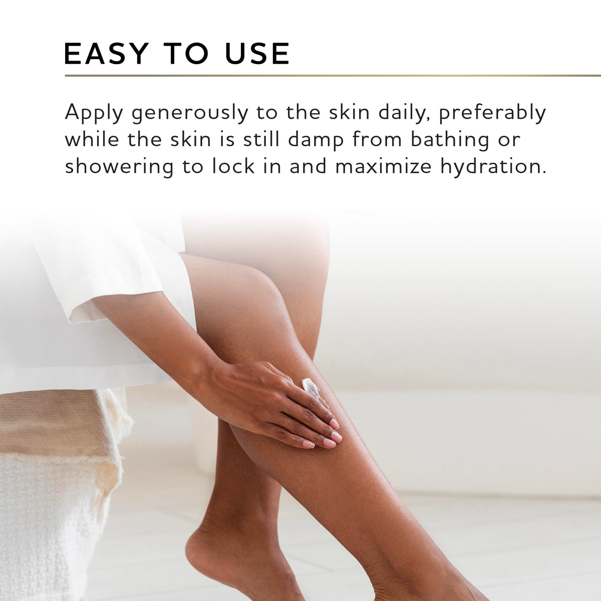 Norvell body butter on bathroom shelf signaling daily tanning care
