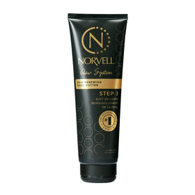 Norvell body butter front packaging showing product and brand benefits