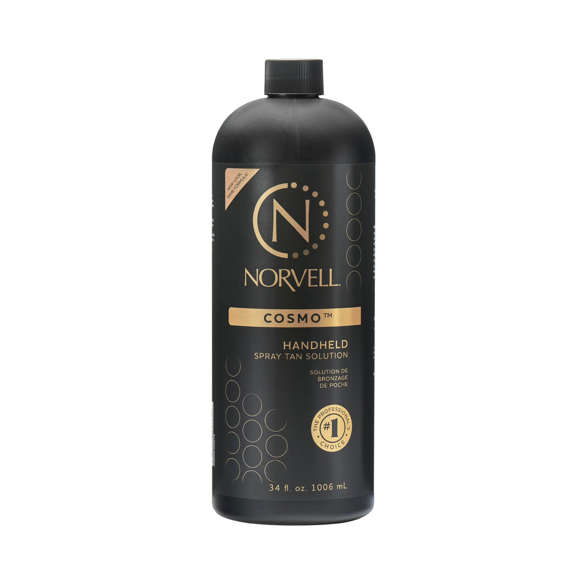Norvell Cosmo front bottle showing product benefits and size