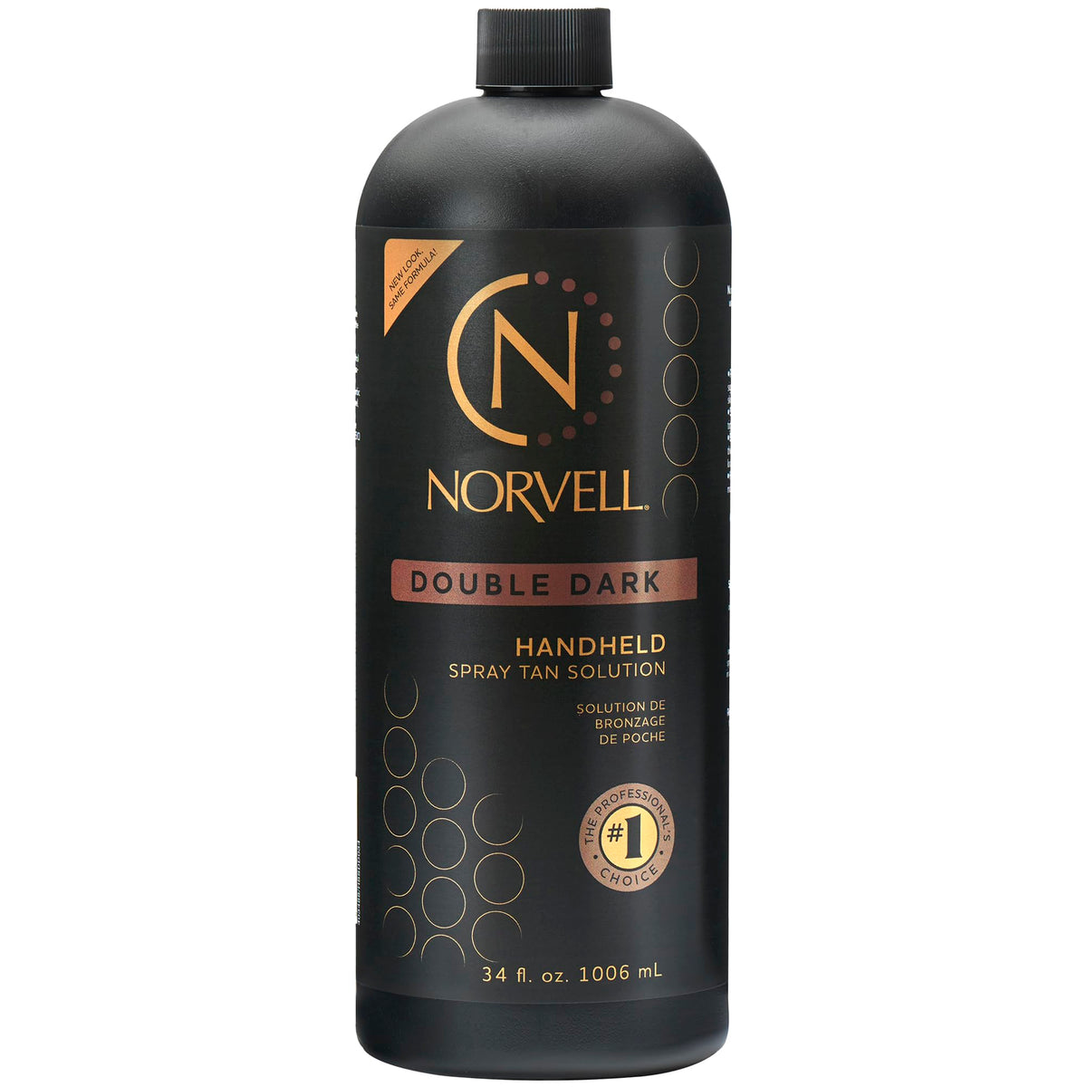 Norvell bottle front packaging showing Double Dark label and size benefits