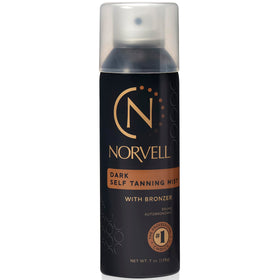 Norvell front packaging mist showing bottle and label, instant bronzing benefit