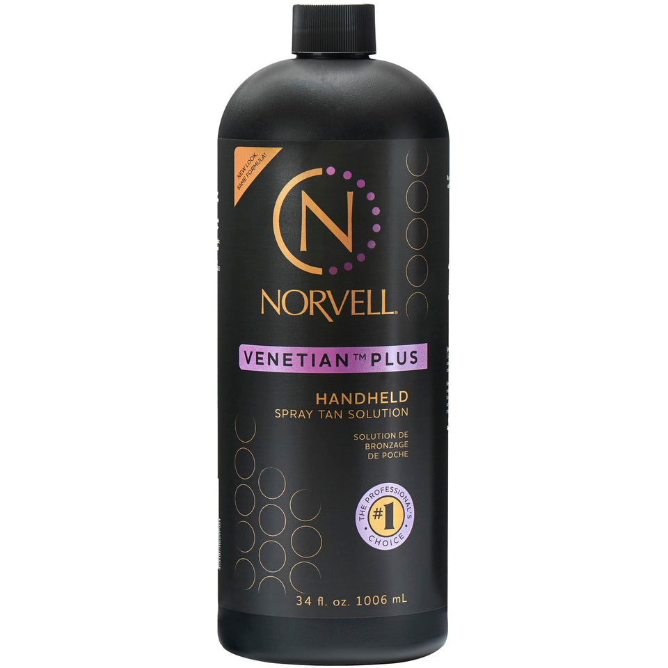 Norvell front packaging showing 34 oz bottle and professional branding benefit: clear product ID