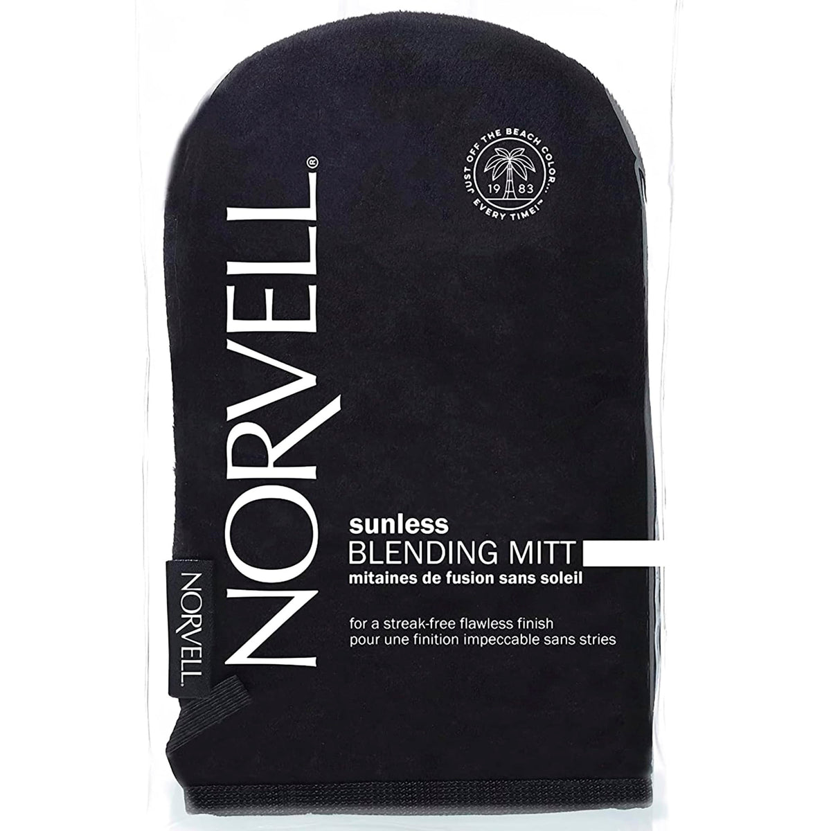 Norvell mitt front view showing shape and thumb for controlled application benefit