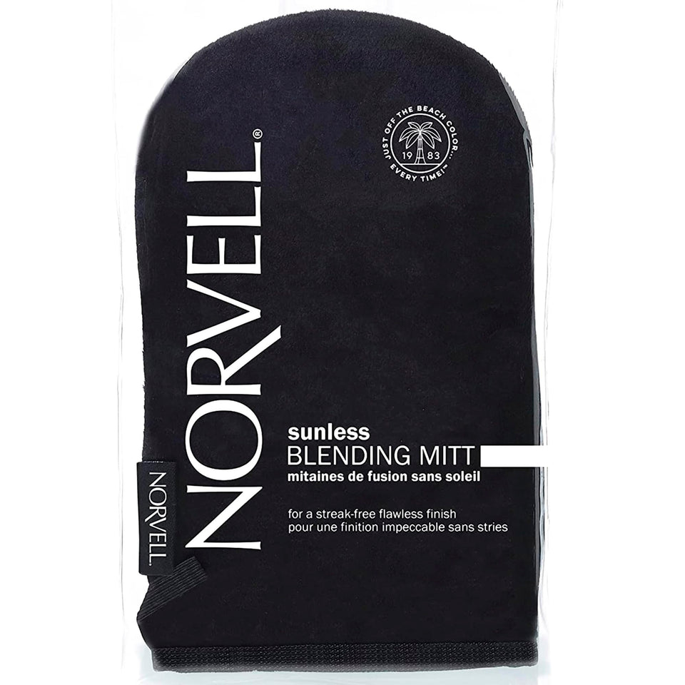 Norvell mitt front view showing shape and thumb for controlled application benefit