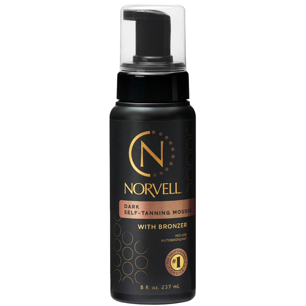 Norvell front packaging showing bottle and bronzer for quick confidence