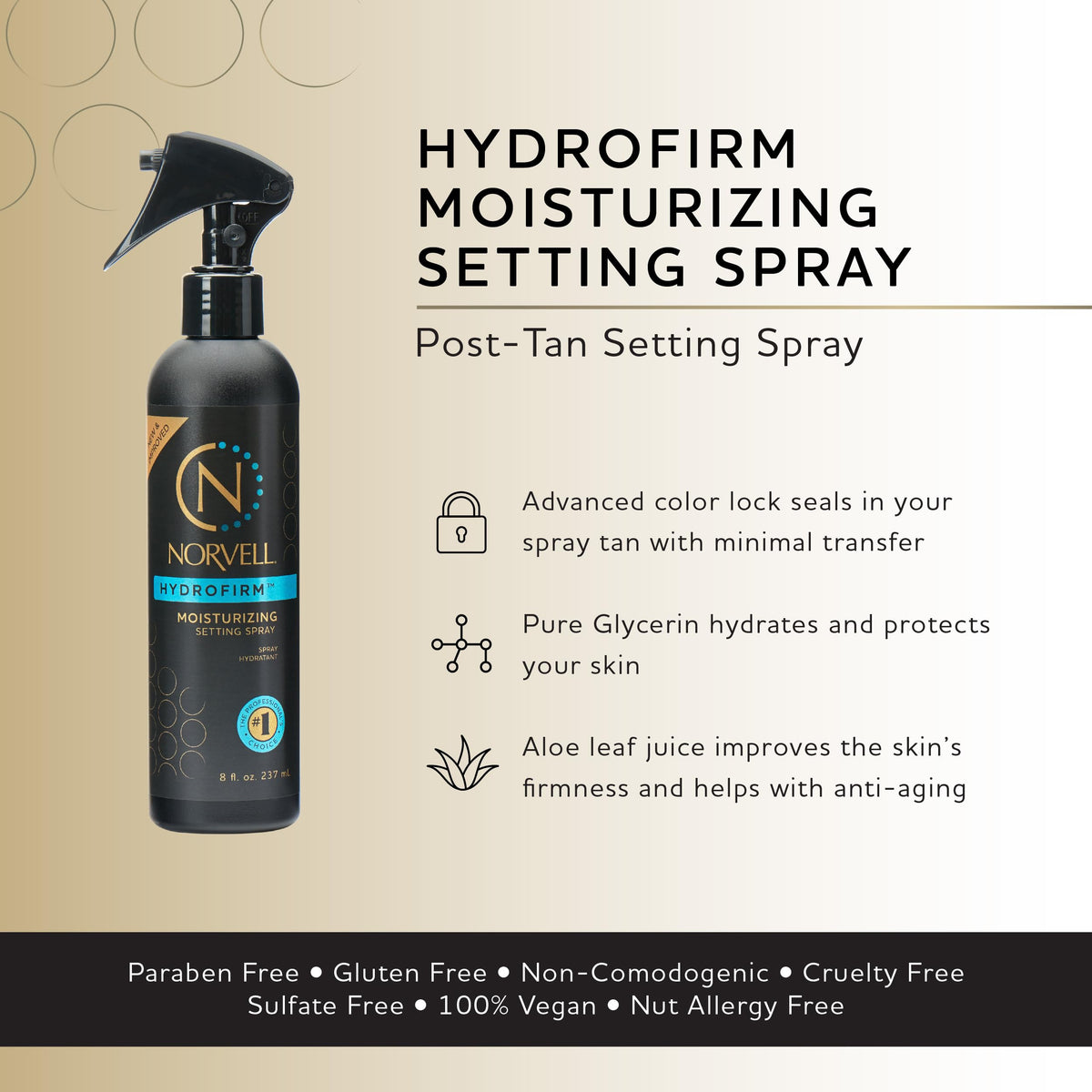 Norvell spray nozzle close-up demonstrating even application