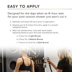 Norvell bottle with application accessories showing salon-ready setup benefit