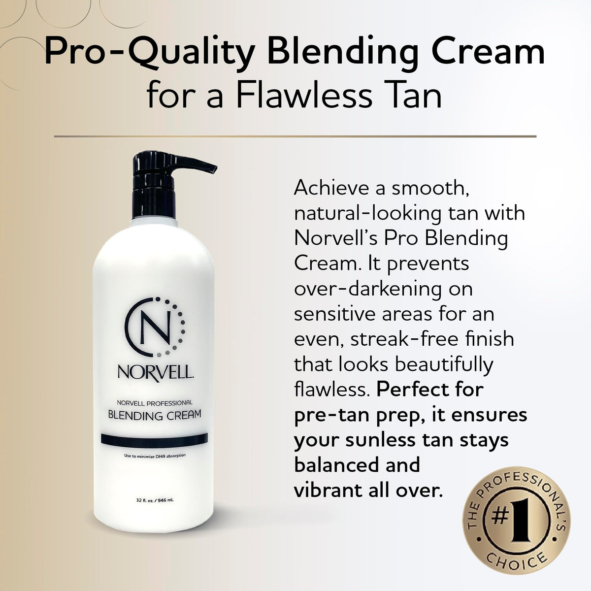 Norvell cream applied to knee demonstrating targeted protection and even blending benefit