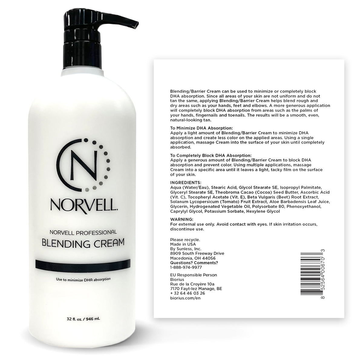 Norvell open jar showing cream texture and spreadability for precise spot protection