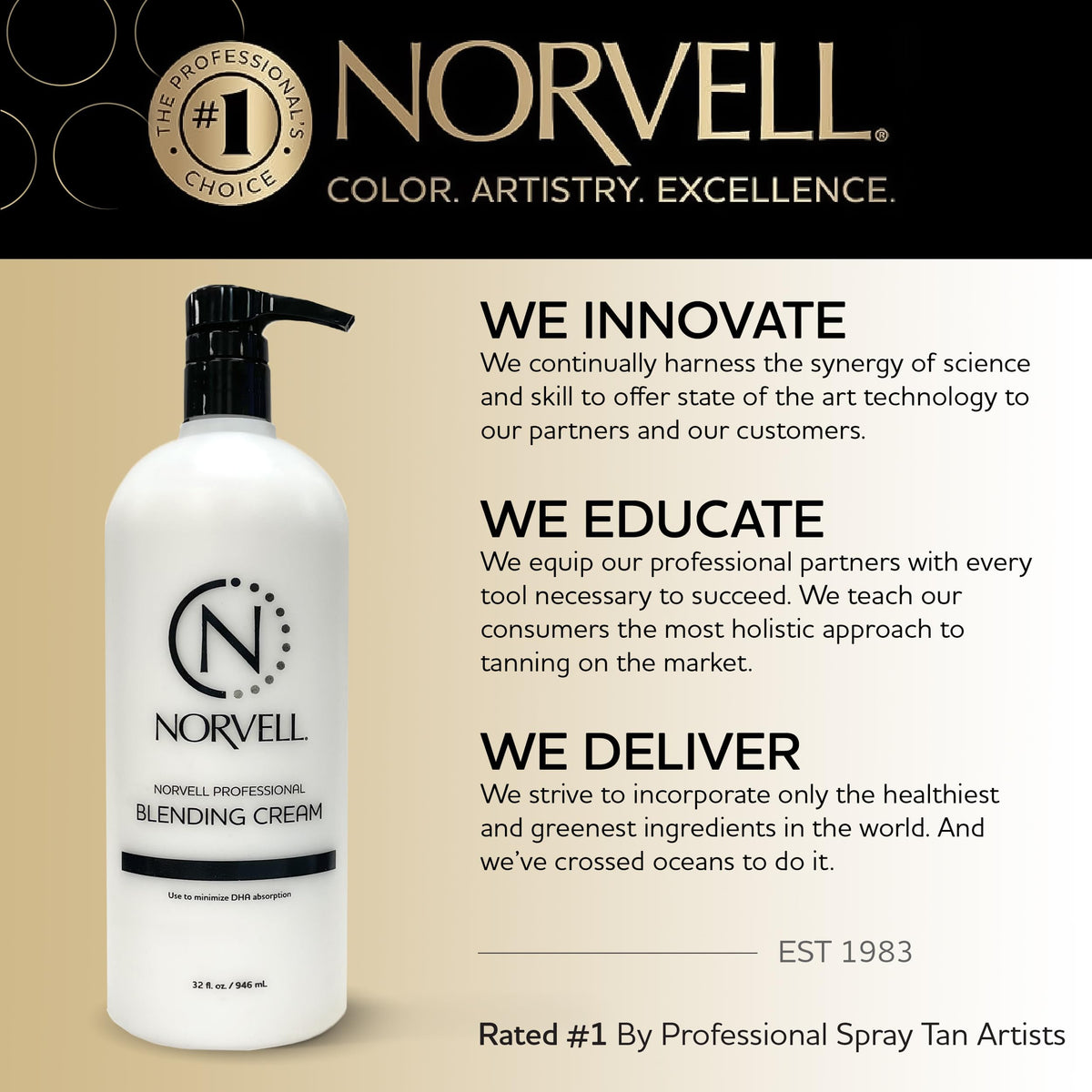 Norvell in-use by stylist prepping client for spray tan to prevent over-absorption