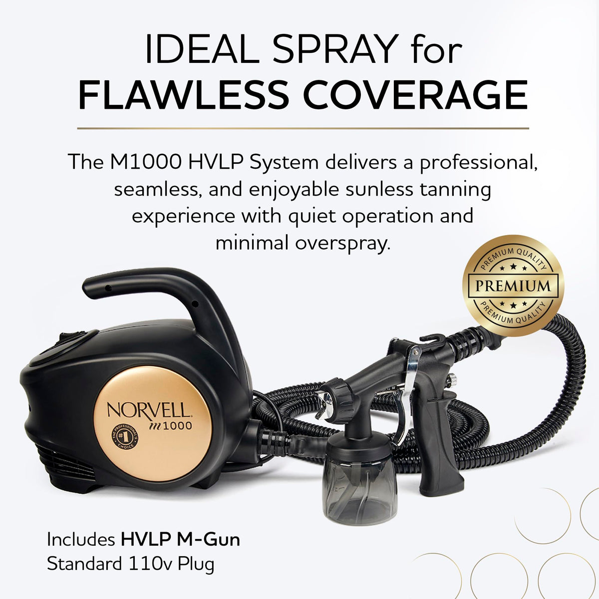 Norvell spray gun close-up highlighting precise nozzle for even misting benefit