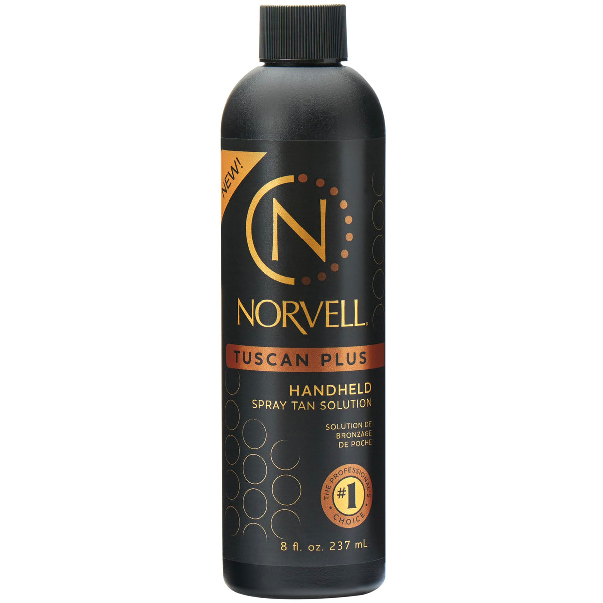 Norvell Tuscan Plus front packaging showing professional 8 oz bottle and label benefit