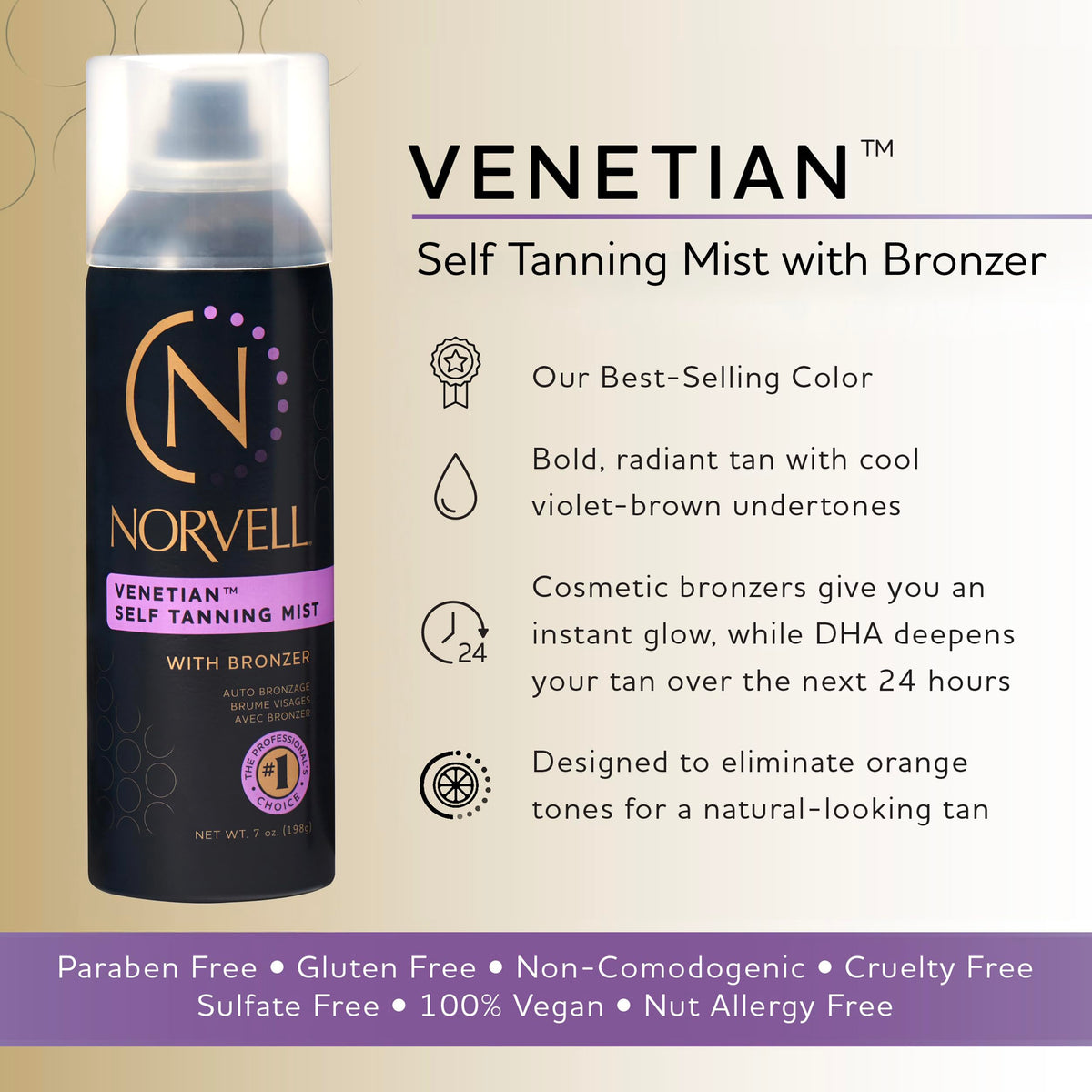 Norvell nozzle close-up demonstrating fine airbrush spray for even coverage