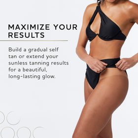 Norvell before and after arm comparison showing gradual bronzing