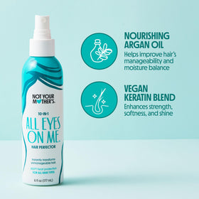 Not Your Mother's close-up label highlighting 10-in-1 benefits and clean formulation