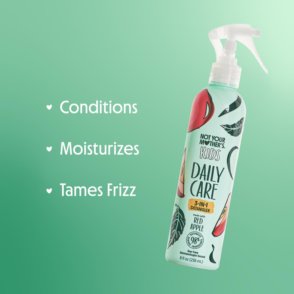 not your mother's zesty apple scent visual suggesting fresh-smelling hair