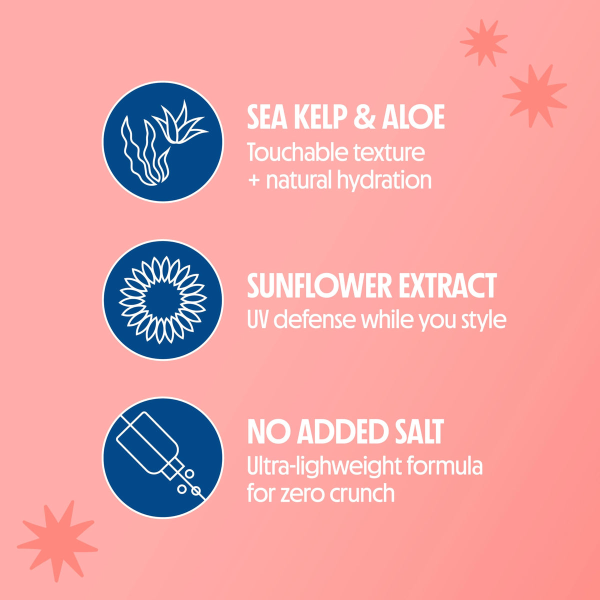 Not Your Mother's ingredients label highlighting aloe and sea kelp