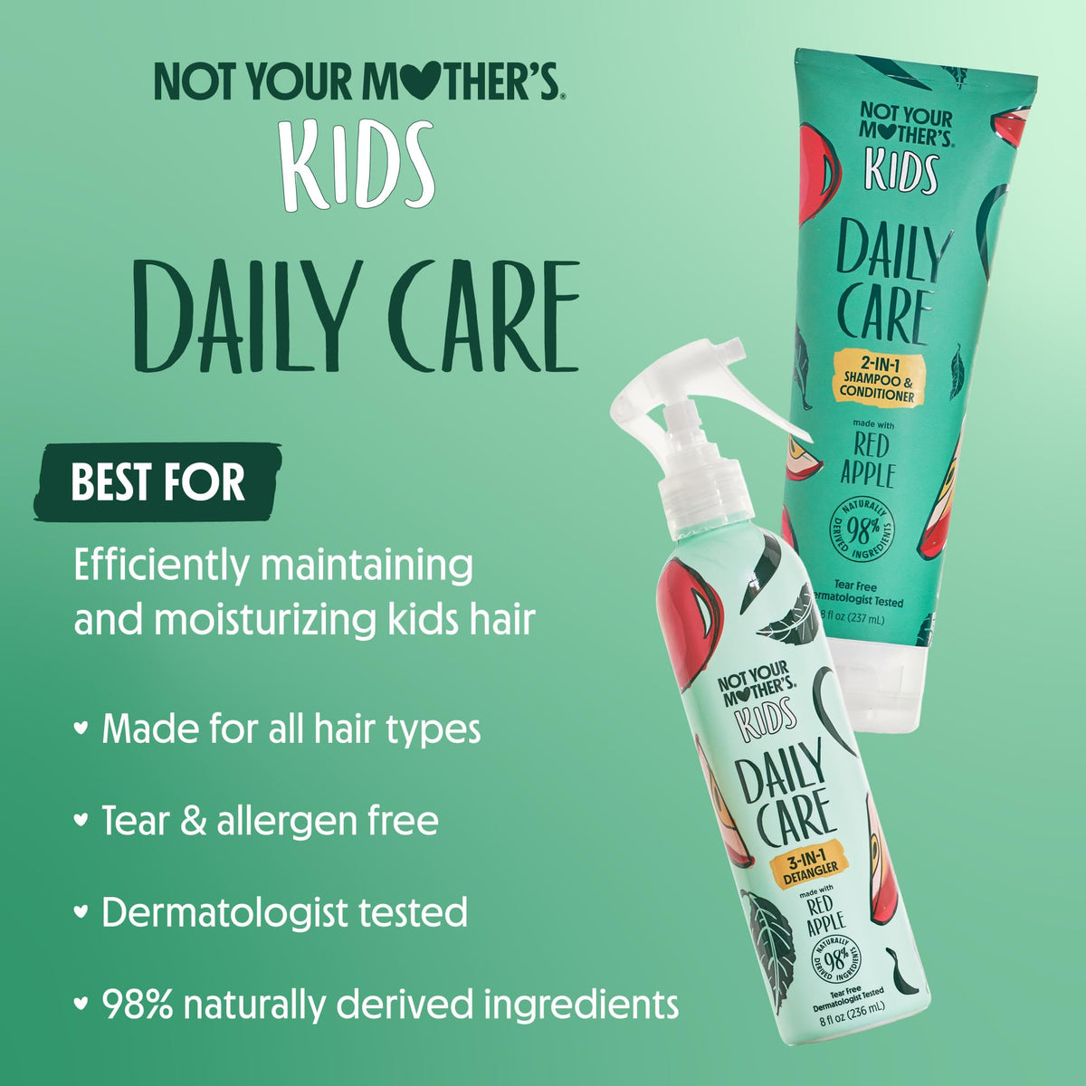 not your mother's close-up of 2-in-1 label highlighting gentle formula