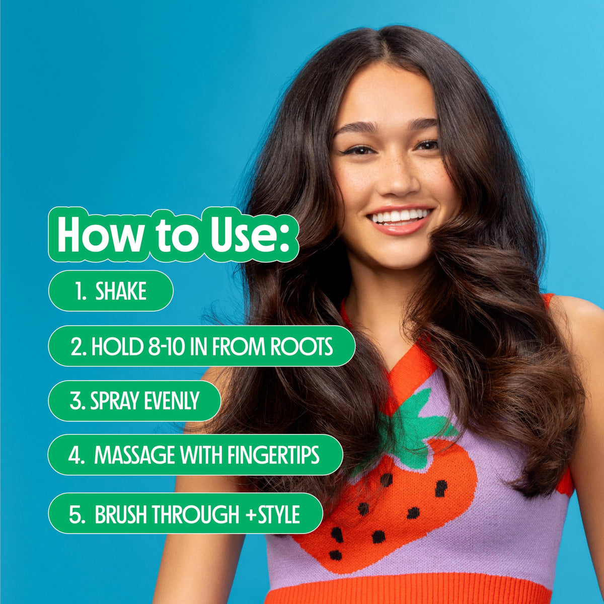 Not Your Mother's hair after brushing showing refreshed, non-greasy style