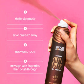 Not Your Mother's sprayed on dark roots demonstrating residue-free refresh benefit