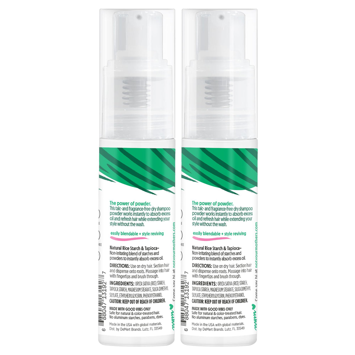 Not Your Mother's label and ingredients view showing fragrance-free formula benefits
