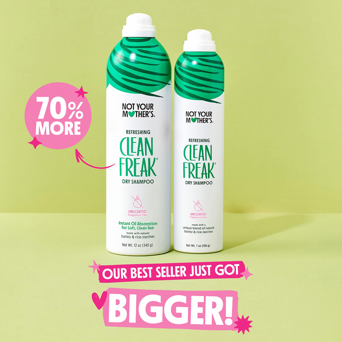 Not Your Mother's visible fine spray mist showing quick oil absorption