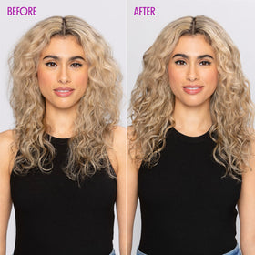 Not Your Mother's cream applied to damp curls demonstrating sealed moisture