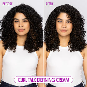 Not Your Mother's defining cream on palm demonstrating smooth moisturizing feel
