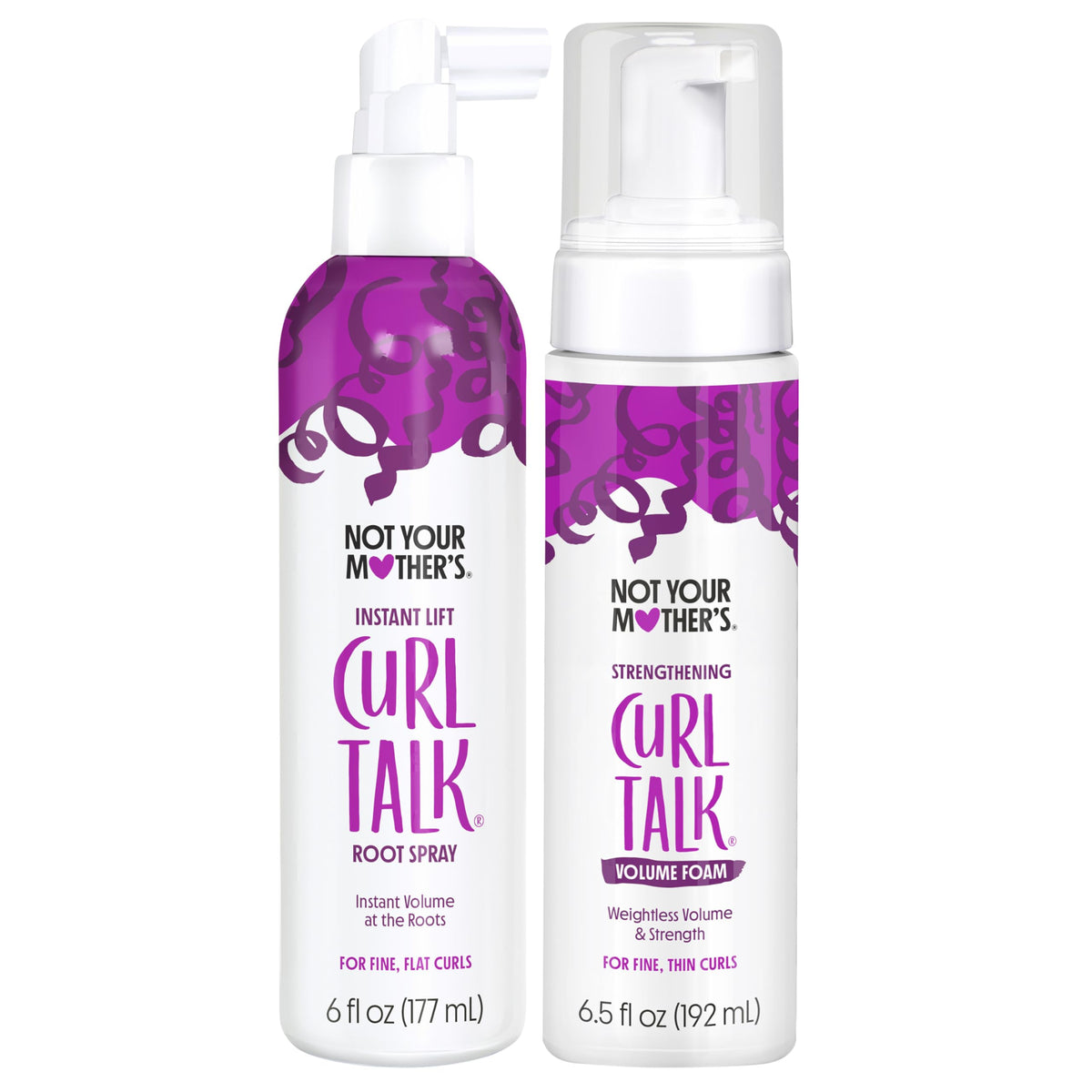 Not Your Mother's front packaging showing the curl talk 2-pack and benefits