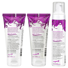 Not Your Mother's three products styled on a bathroom shelf for everyday use