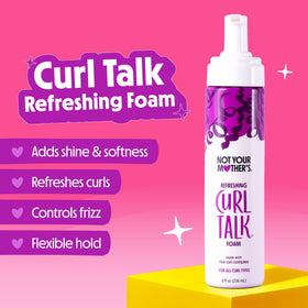 Not Your Mother's products being applied to wet hair for styling and definition